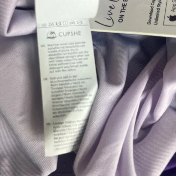 Cupshe One Shoulder One Piece Colorblock Swimsuit Small Purple New - Picture 8 of 10